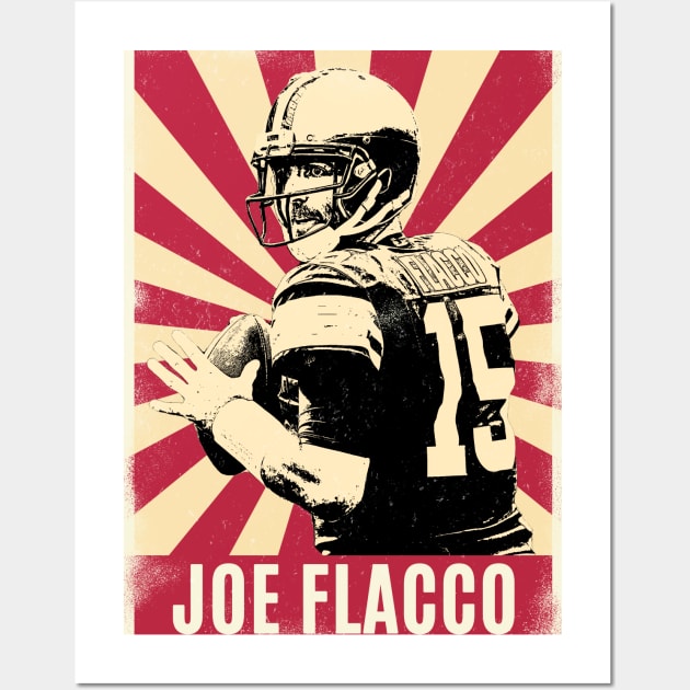 Retro Vintage Joe Flacco 80s Wall Art by Play And Create